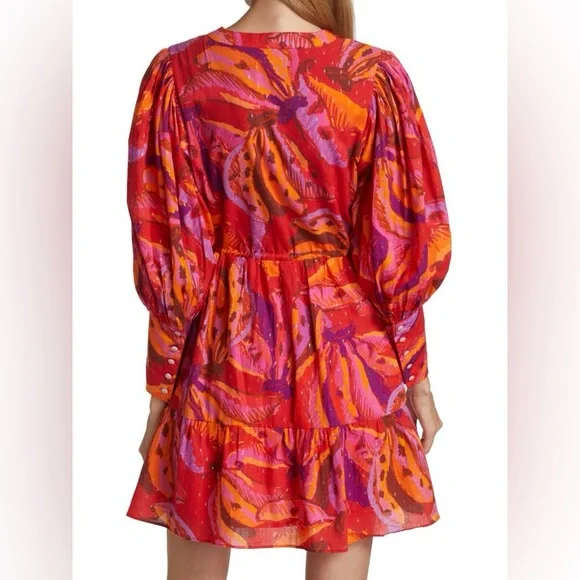 Farm Rio Banana Juice Cotton Mini Dress Size XS - Picture 2 of 13